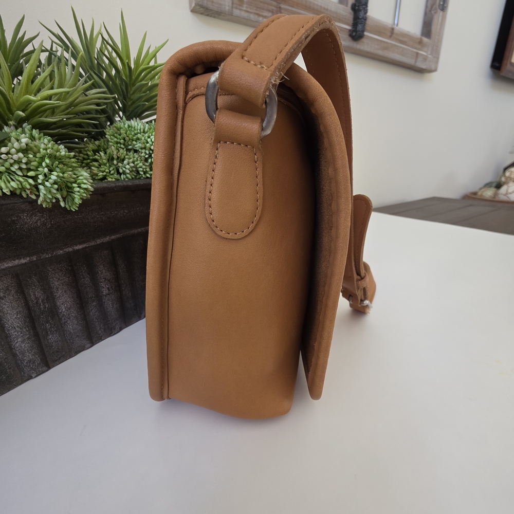 Vintage Coach Companion Flap Crossbody Bag Camel Glove Tanned Leather - Picture 5 of 15